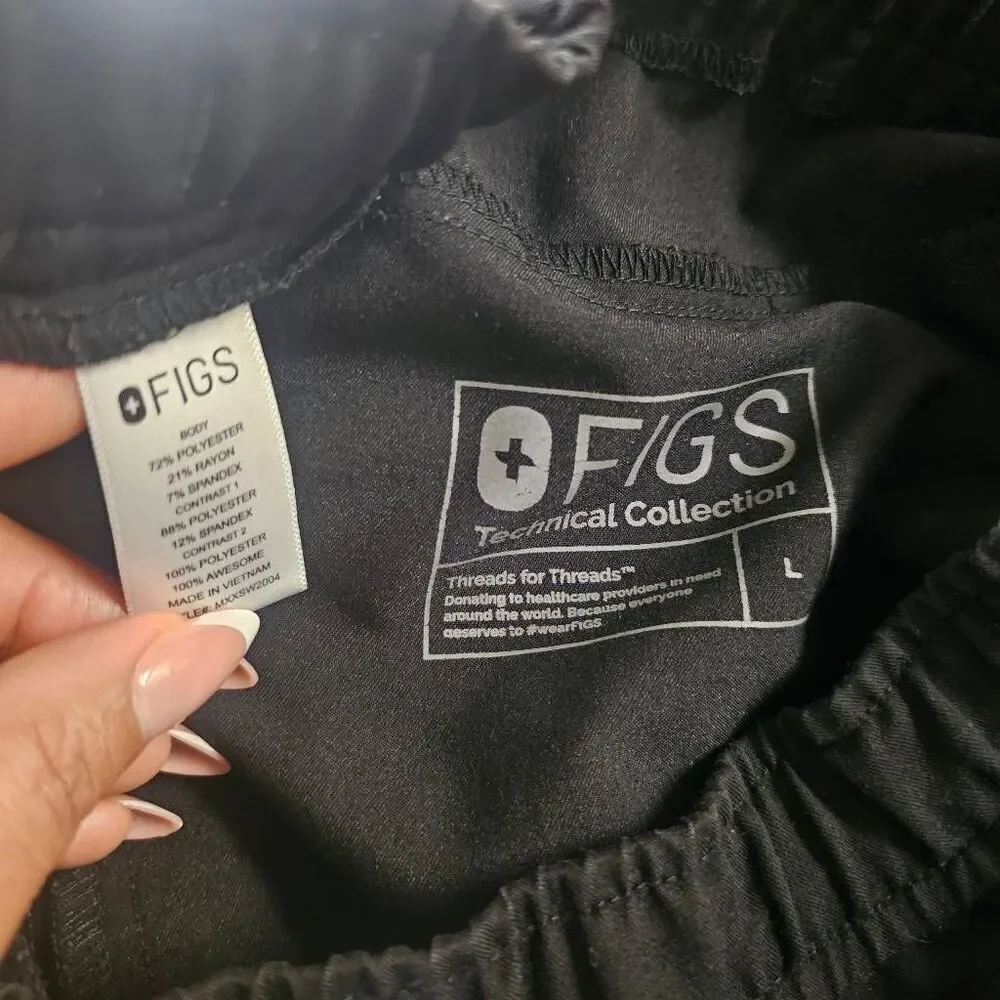 Figs Black Men's Large Tansen Jogger Scrub Pants